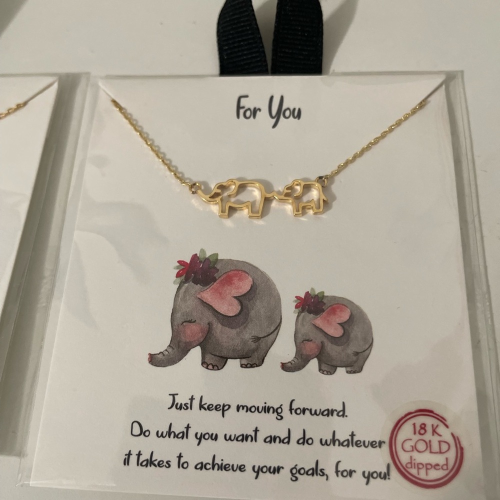 Gold Elephant Necklace